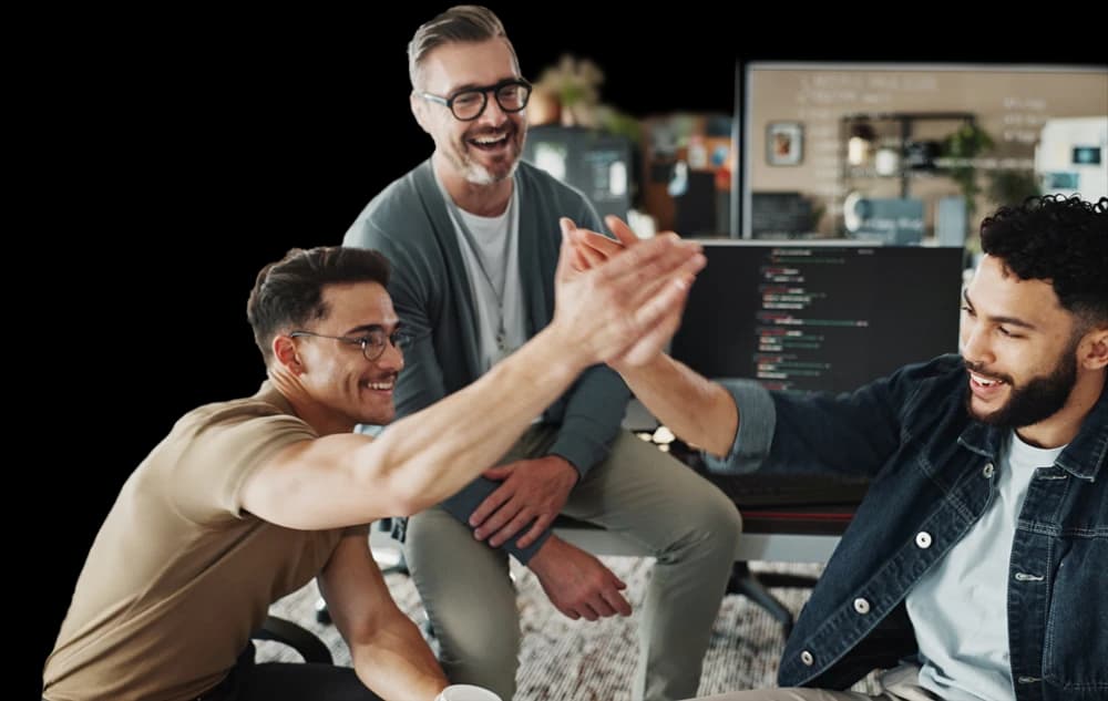 The Incubane team celebrating a win together